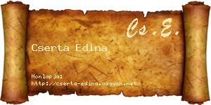 Cserta Edina névjegykártya